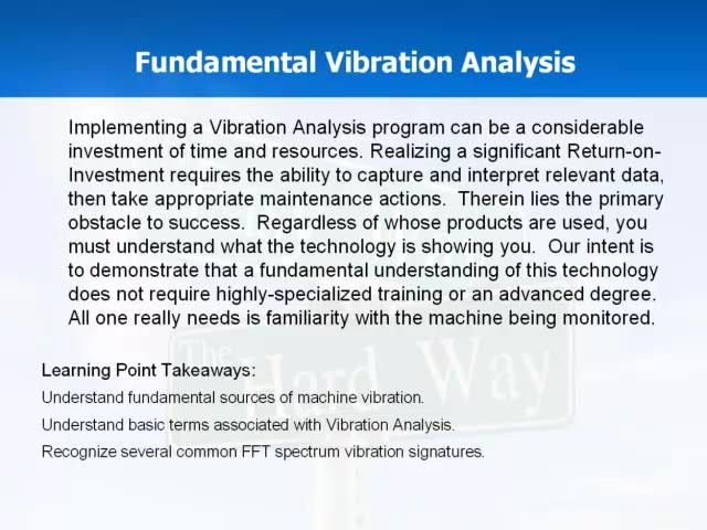 Fundamental Vibration Analysis