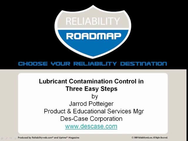 Lubricant Contamination Control in Three Easy Steps