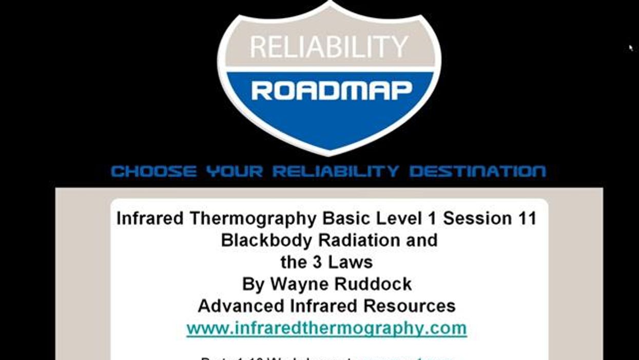 Infrared Thermography Basic Level 1 Session 11