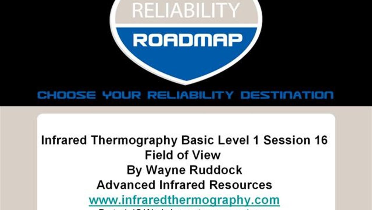 Infrared Thermography Basic Level 1 Session 16