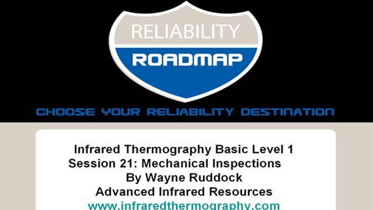 Infrared Thermography Basic Level 1 Session 21