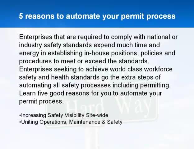 5 reasons to automate your permit process
