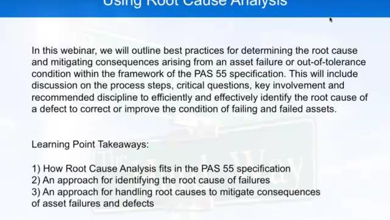 Mitigating Asset Failure Consequences Using Root Cause Analysis