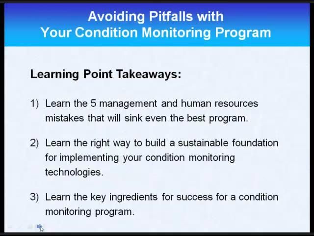 Avoiding Pitfalls with Your Condition Monitoring Program