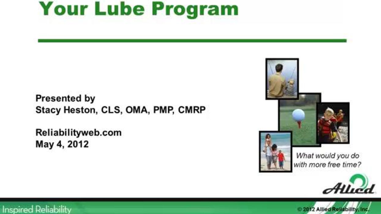 Five Easy Questions to Evaluate Your Lube Program