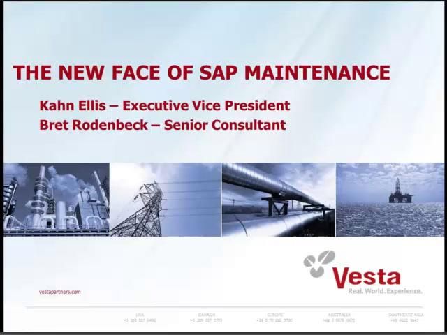 The New Face of SAP Maintenance