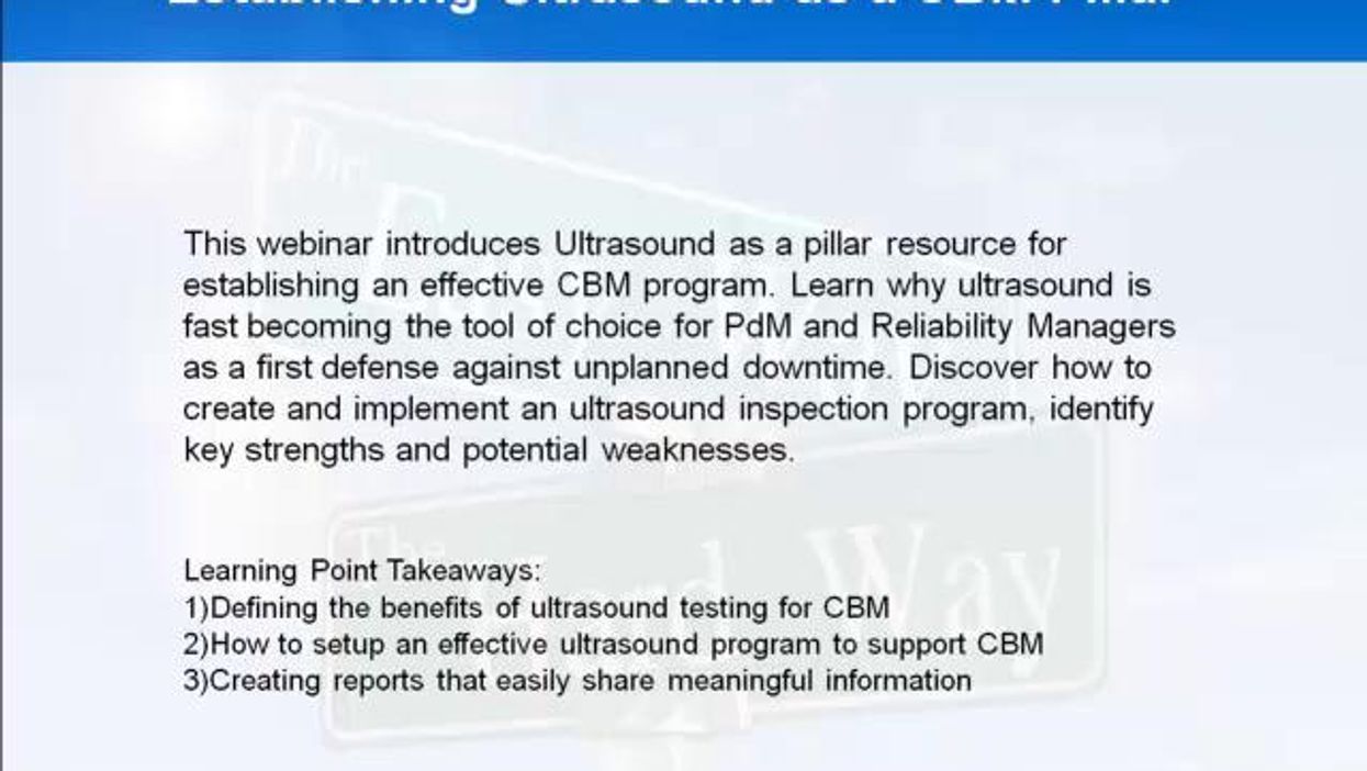 Establishing Ultrasound as a CBM Pillar