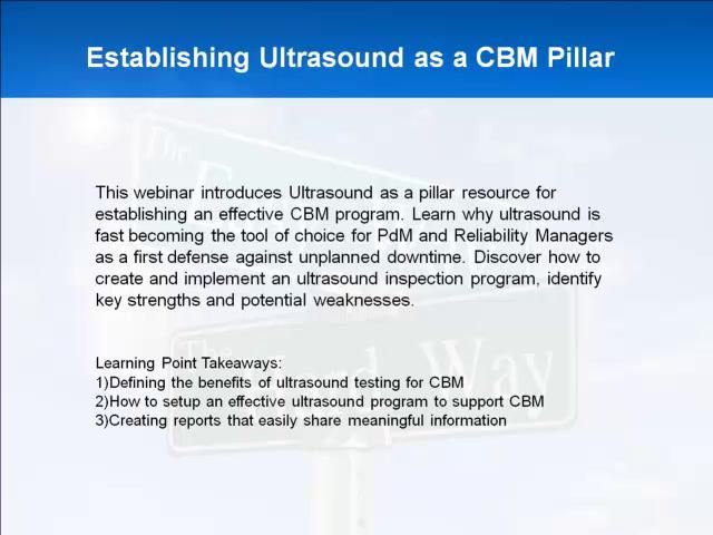 Establishing Ultrasound as a CBM Pillar