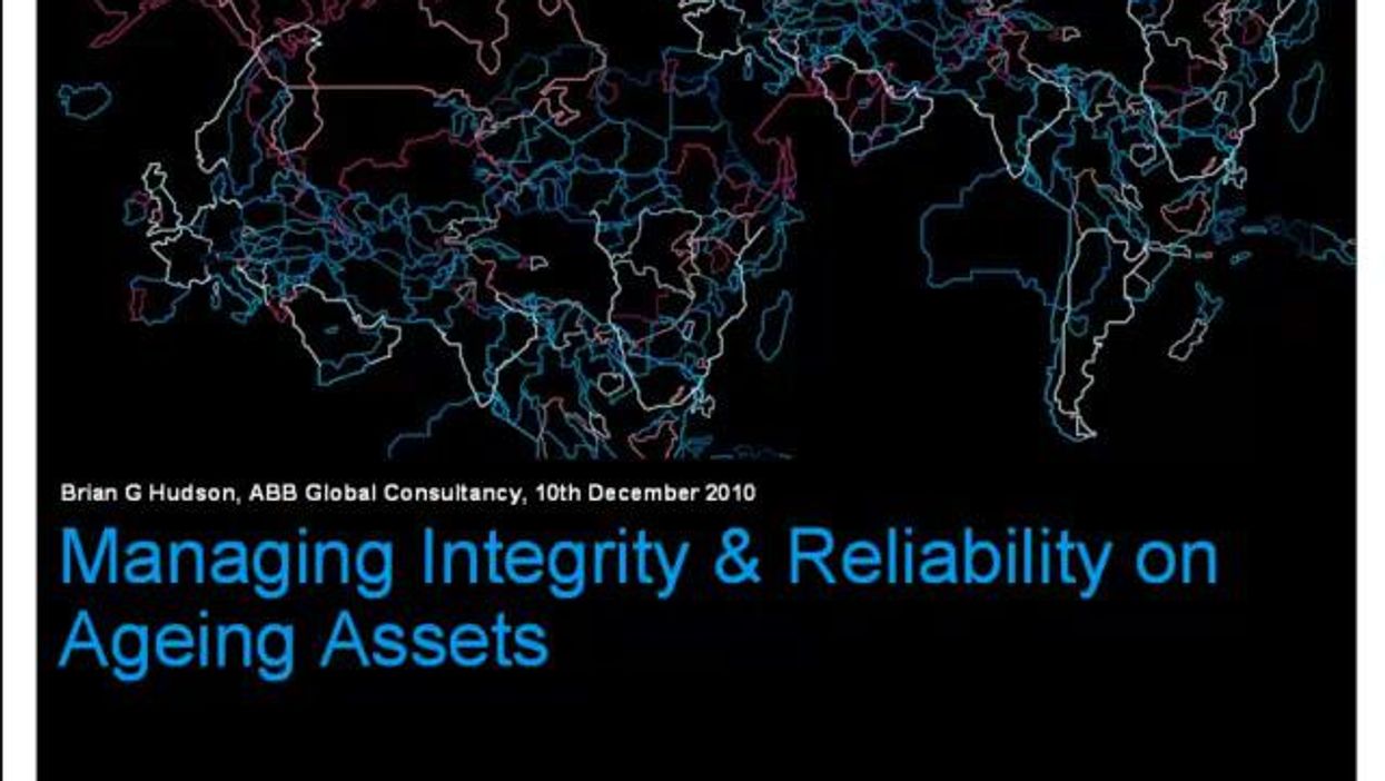 Managing Integrity & Reliability on Aging Assets