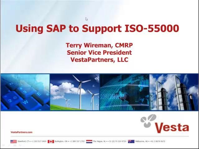 Using SAP to Support ISO55000 Asset Management