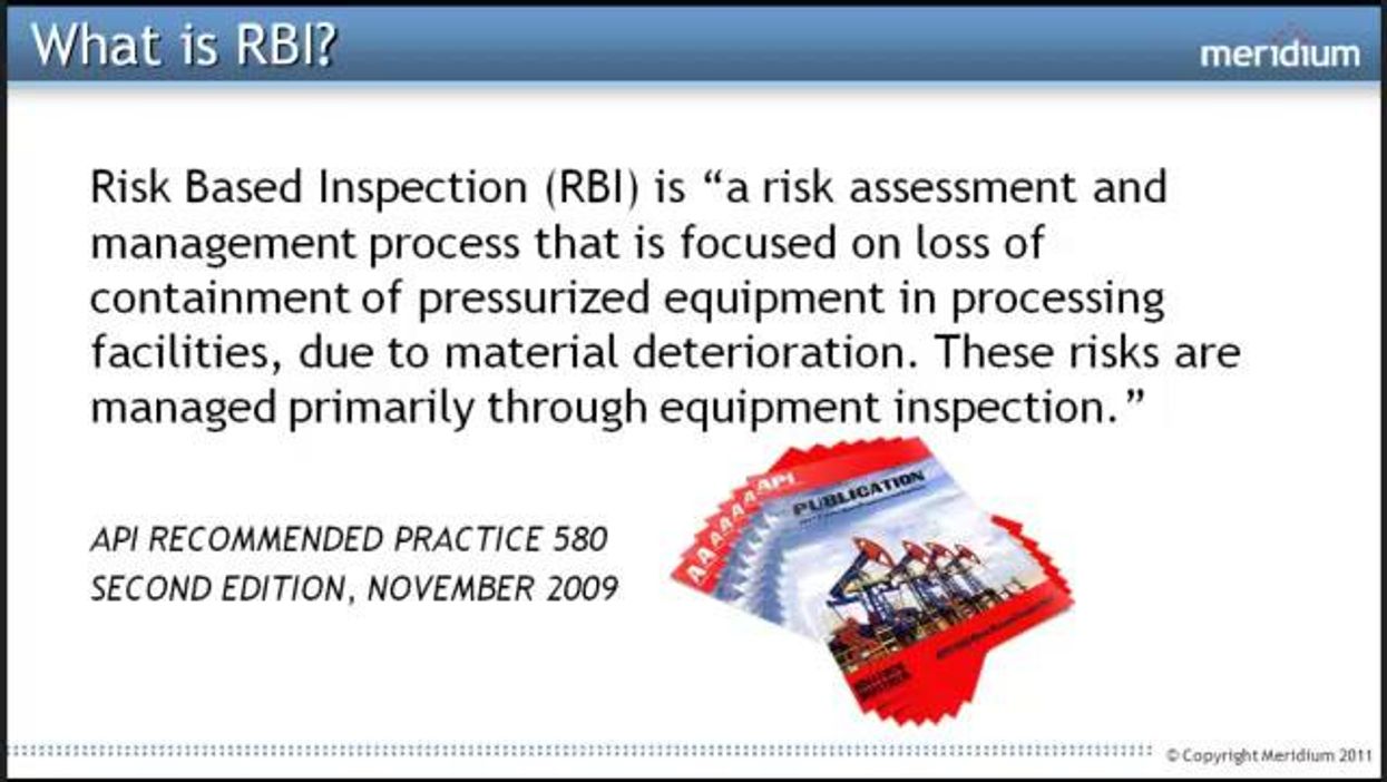 Sustaining a Risk Based Inspection Program
