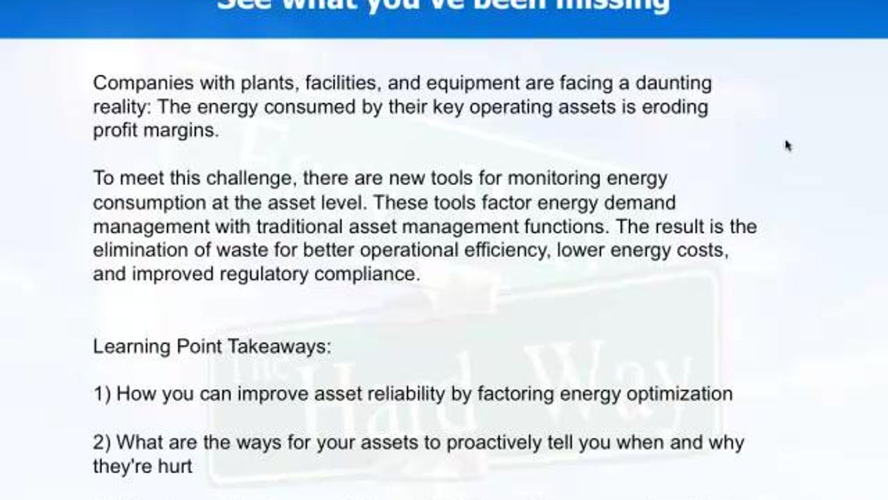 Monitoring how your assets use energy: See what you’ve been missing