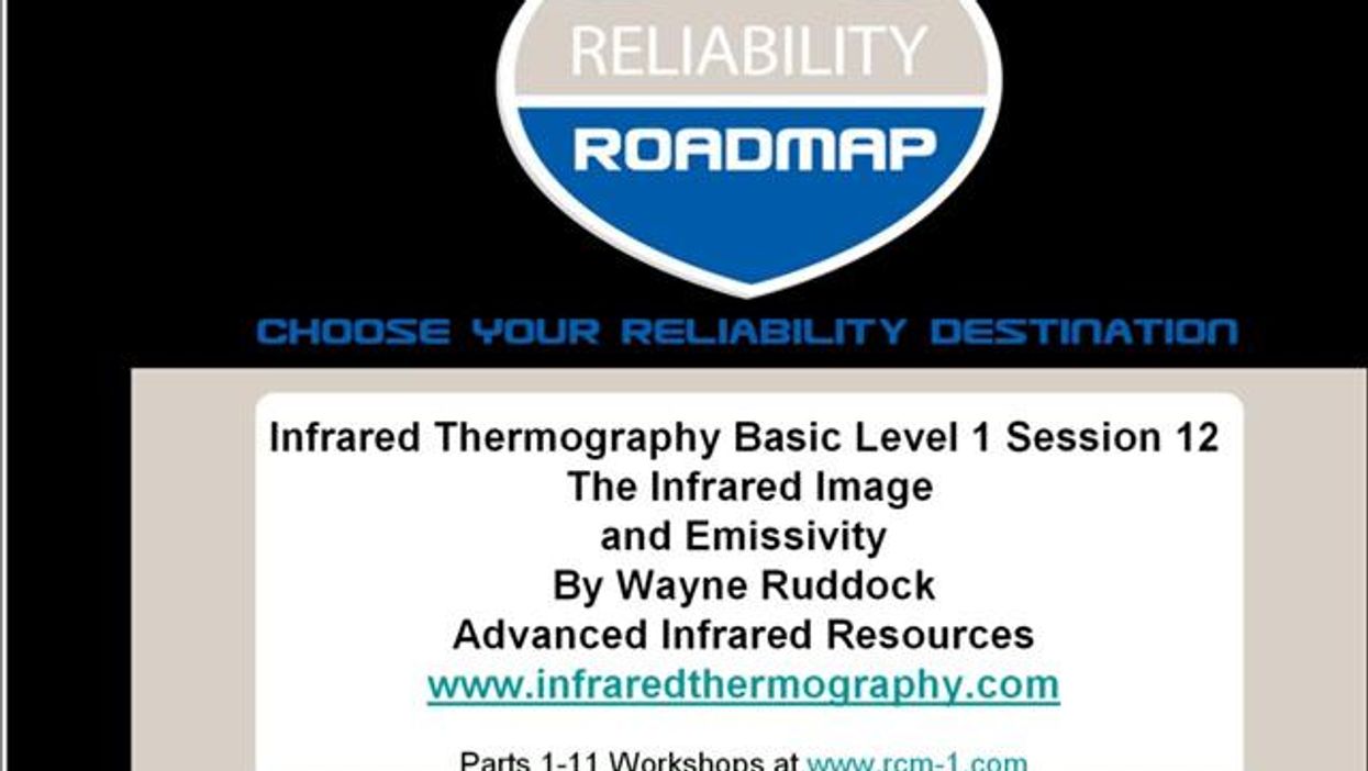 Infrared Thermography Basic Level 1 Session 12