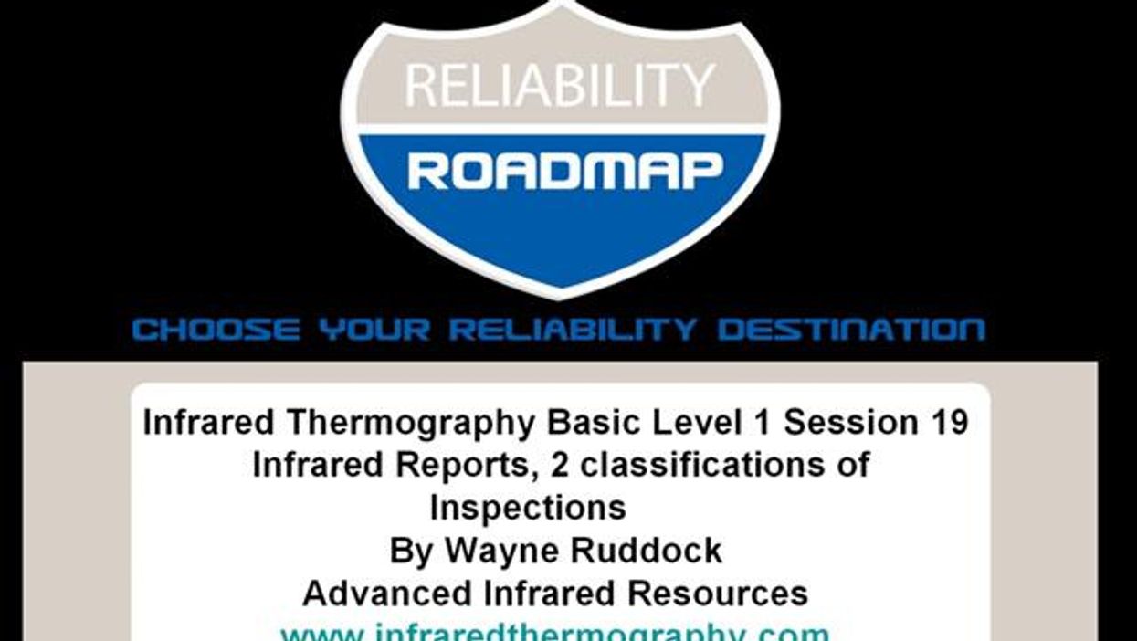 Infrared Thermography Basic Level 1 Session 19