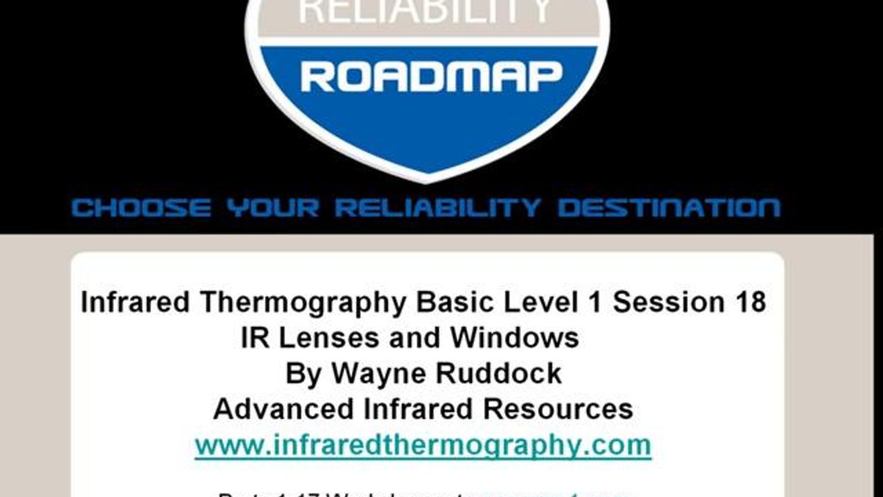 Infrared Thermography Basic Level 1 Session 18