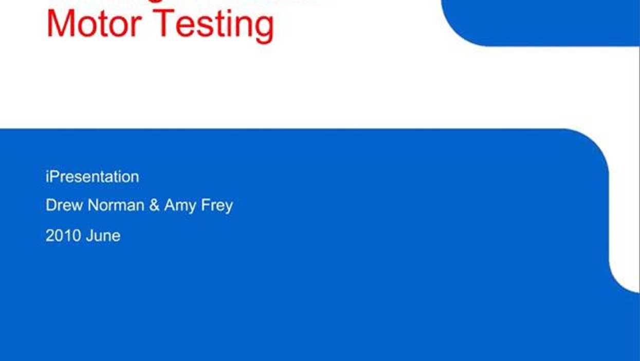 Motor Life Testing Unit Reliabilityweb Making Sense of Motor Testing
