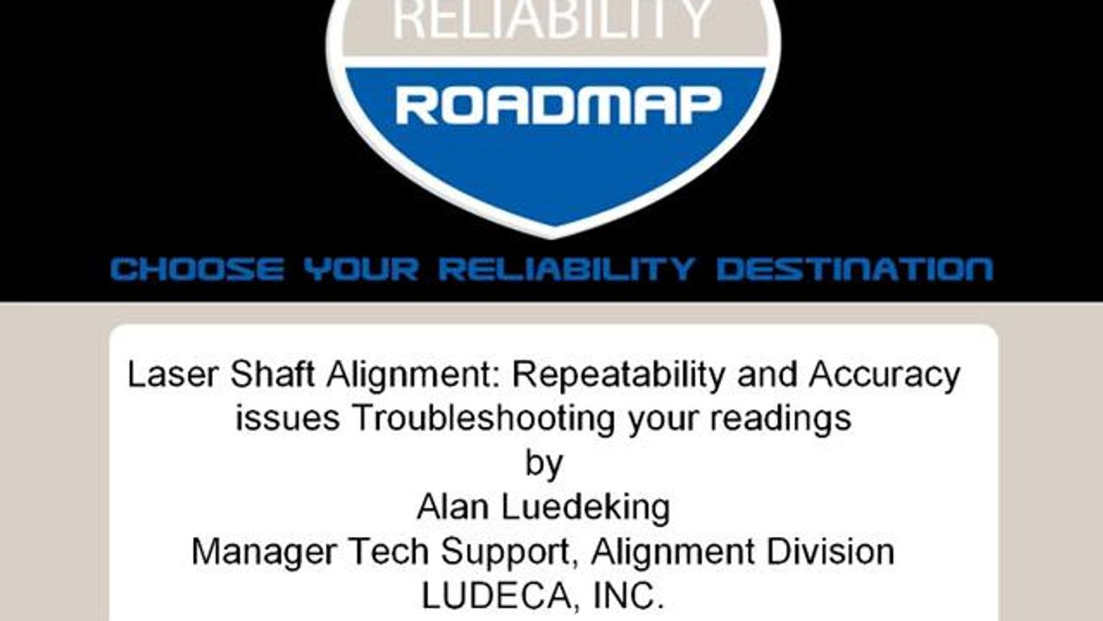 Laser Shaft Alignment: Repeatability and Accuracy Issues