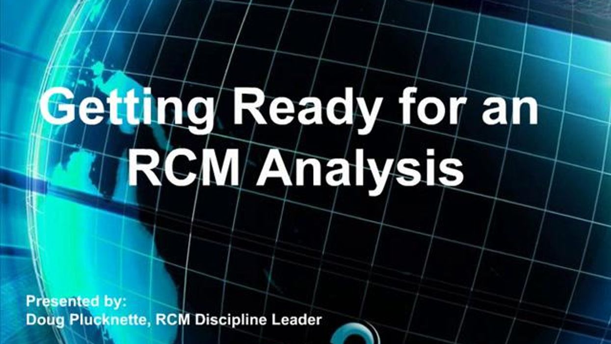 Getting Ready for an RCM Analysis