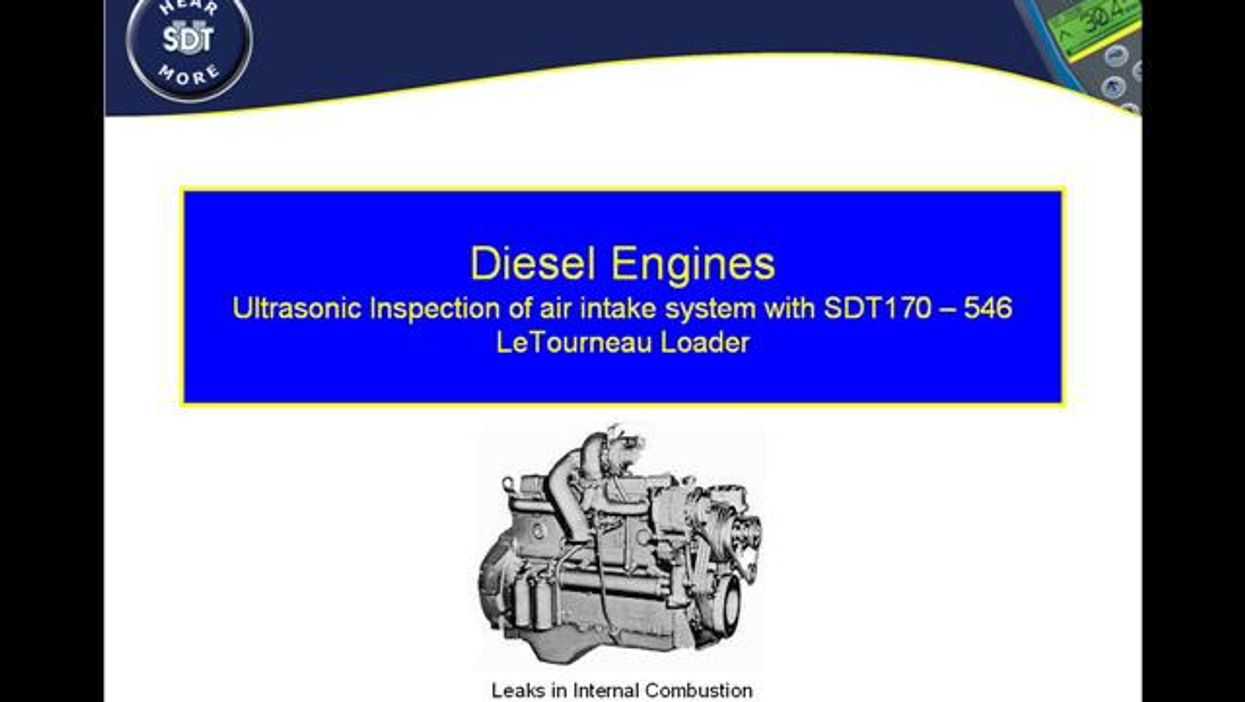 Diesel Engines - Ultrasonic Inspection of air intake system – 546 LeTourneau Loader