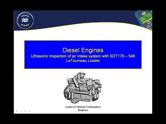 Diesel Engines - Ultrasonic Inspection of air intake system – 546 LeTourneau Loader