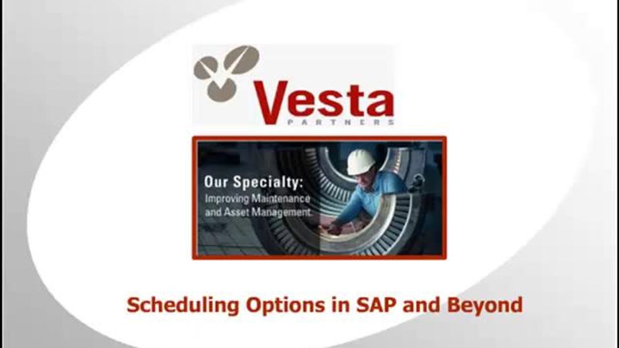 Scheduling Options for SAP Plant Maintenance and Beyond