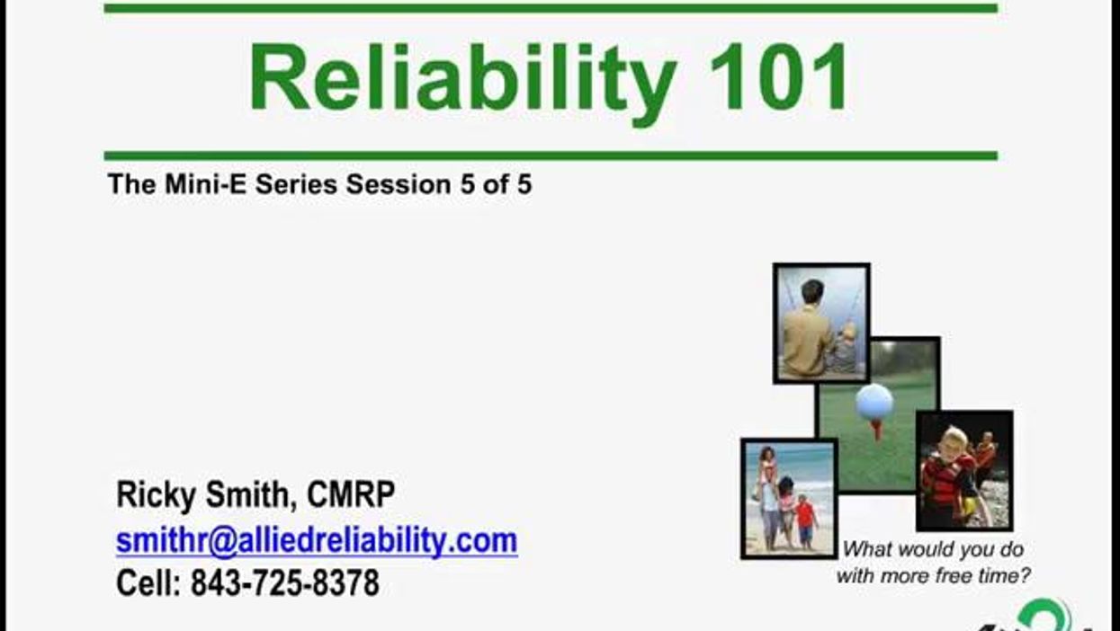 Reliability 101 - Session 5: Reliability Metrics