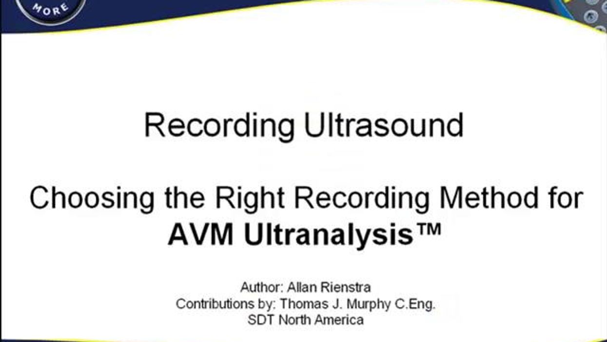 Recording Ultrasound - Choosing The Right Method