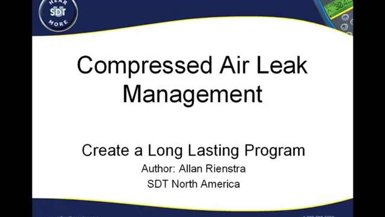 Compressed Air Leak Management