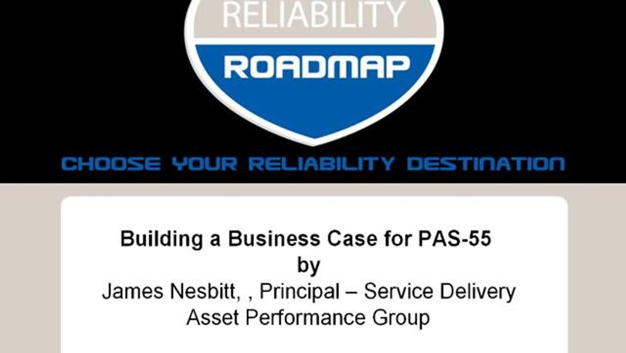 Building a Business Case for PAS-55