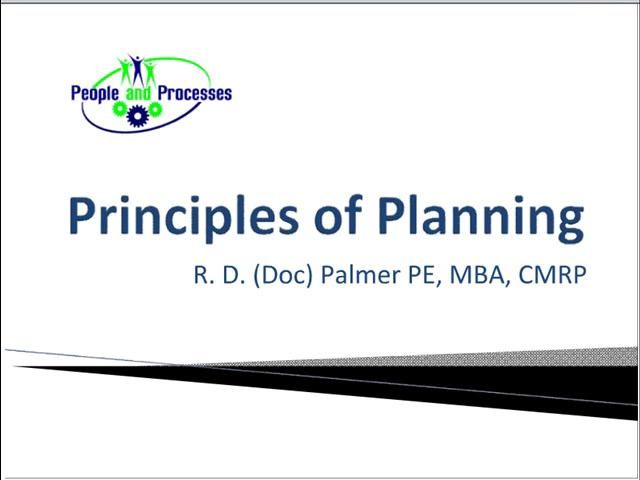 The Principles of Planning