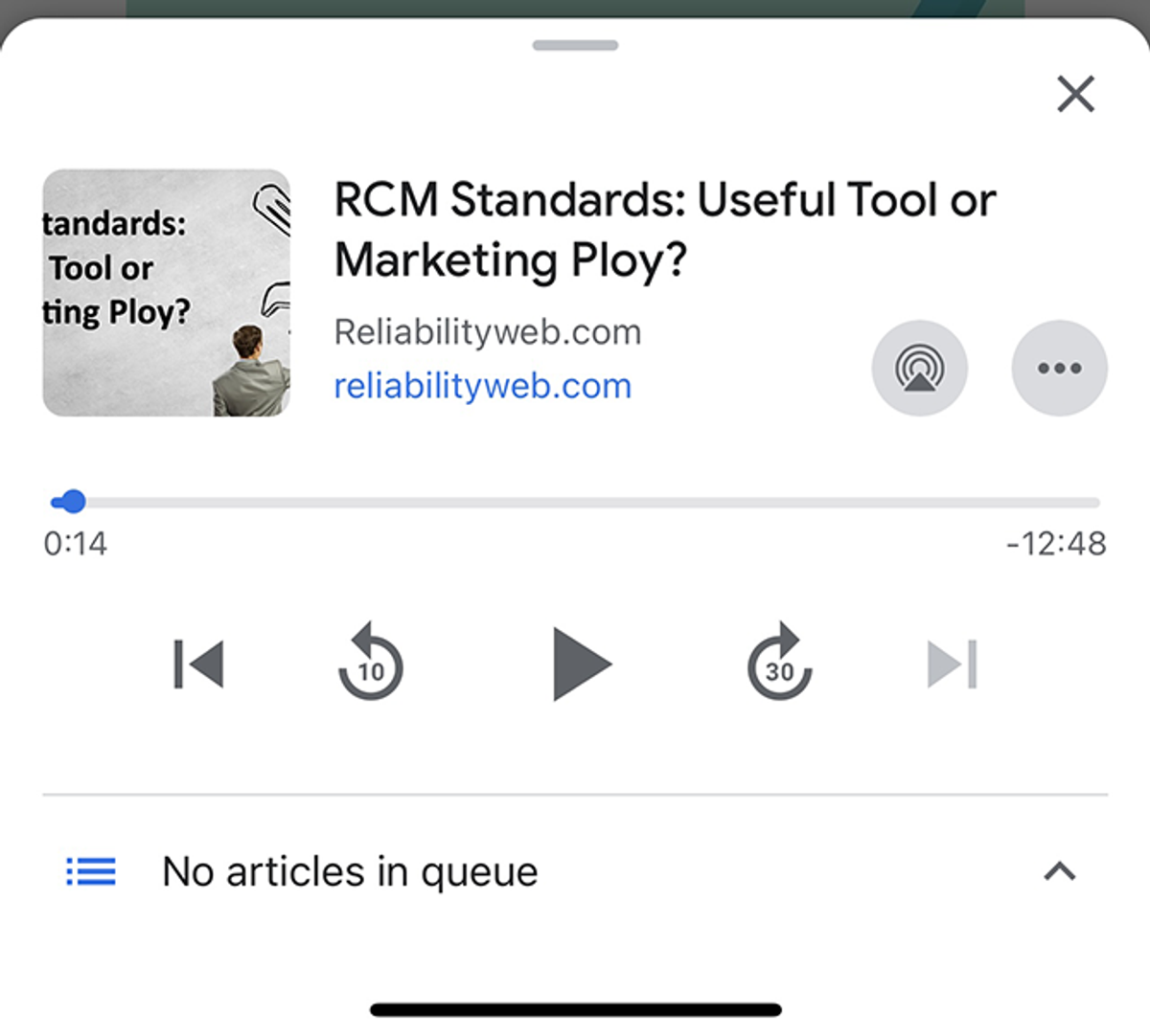Listen To Reliabilityweb.com Articles With Read Aloud
