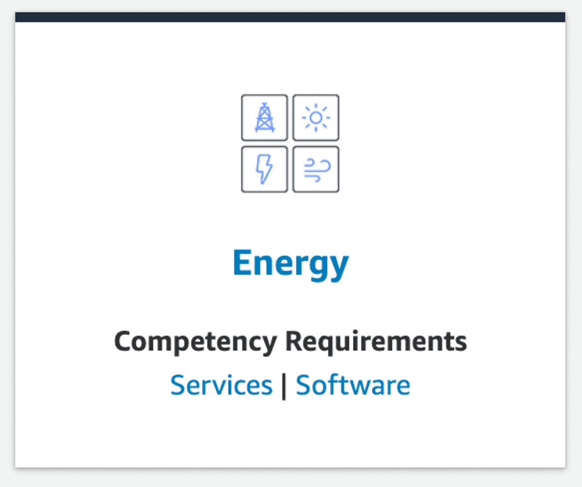 AWS Energy Competency