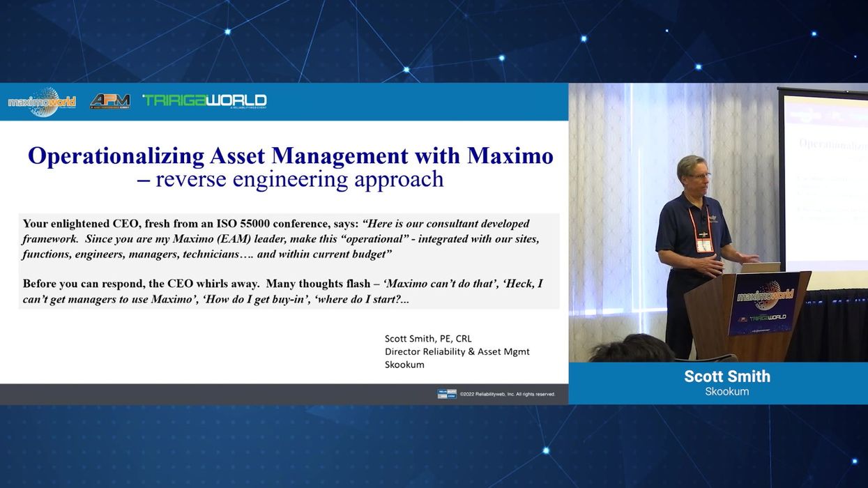 Operationalizing Asset Management with Maximo- Reverse Engineering Approach