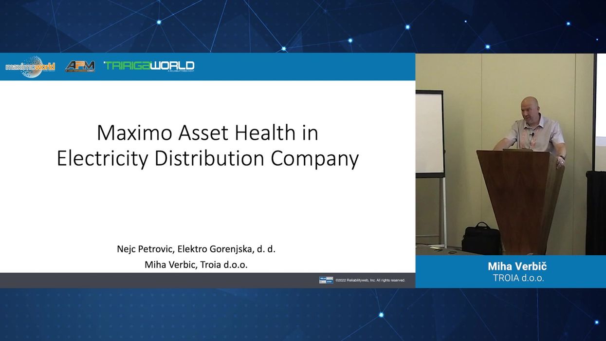 Maximo Asset Health In Electricity Distribution Company