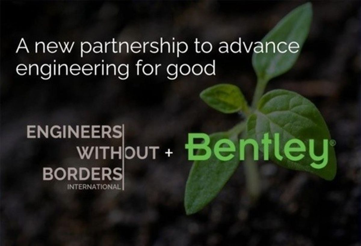 Engineers Without Borders International Launches Strategic Partnership with Bentley Systems