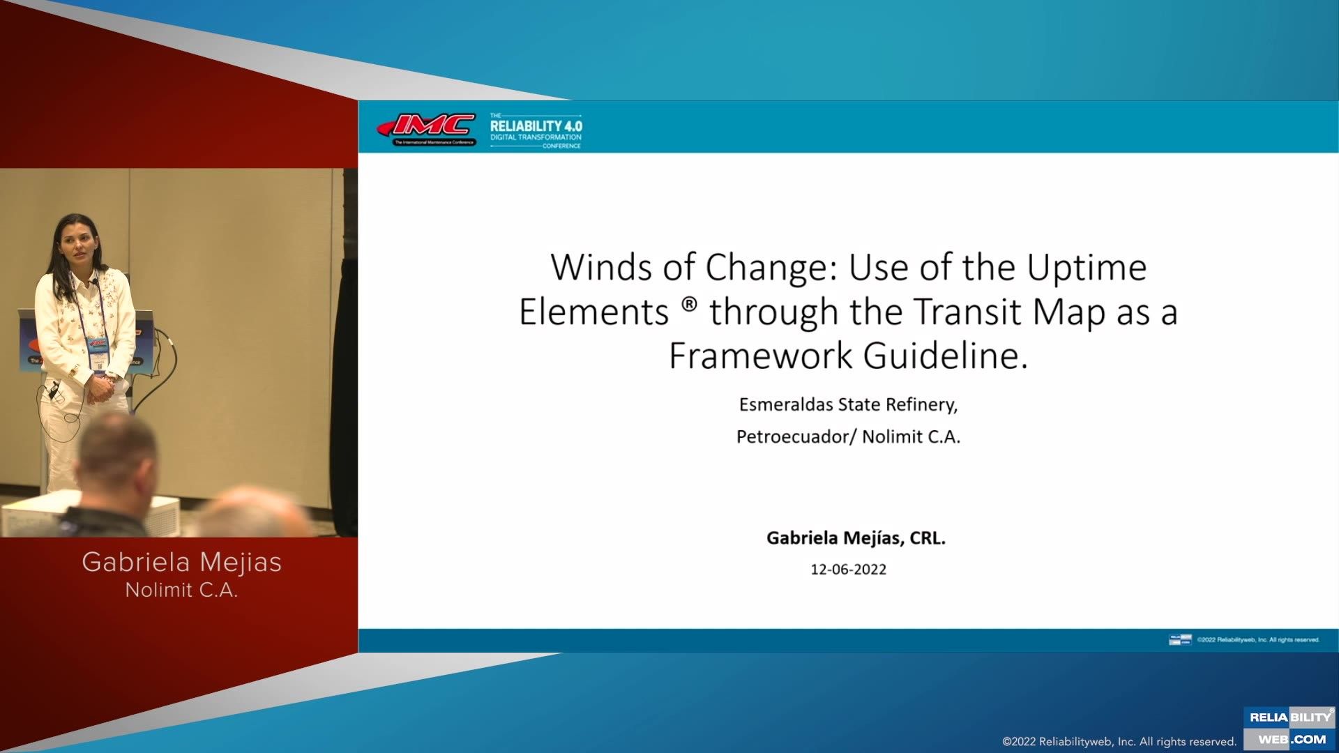 Winds Of Change- Use Of The Uptime Elements Through TheTransit Map As A Framework Guideline
